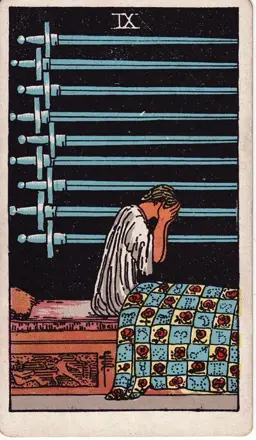 Nine of Swords tarot card